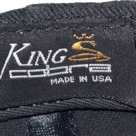 King Cobra Adjustable‎ Strapback Dad Gold Hat Cap Made In USA Vintage 90s Black - Picture 6 of 6